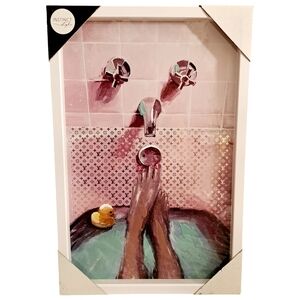 Instinct Style Louis Vuitton Fashion Design Bathroom Scene Framed Wall Art